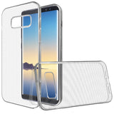 For Samsung Galaxy Note 8 Hybrid Transparent TPU Rubber Silicone Simple Basic Minimalistic Gel Shockproof Protective Back Clear Phone Case Cover