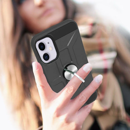 For OnePlus Nord N200 5G Hybrid with Ring Stand [360° Rotatable Ring Holder Magnetic Kickstand] Armor Shockproof TPU  Phone Case Cover