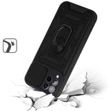 For T-Mobile Revvl 6 Pro 5G /Revvl 6 5G Hybrid Cases with Slide Camera Lens Cover and Ring Kickstand Rugged  Phone Case Cover
