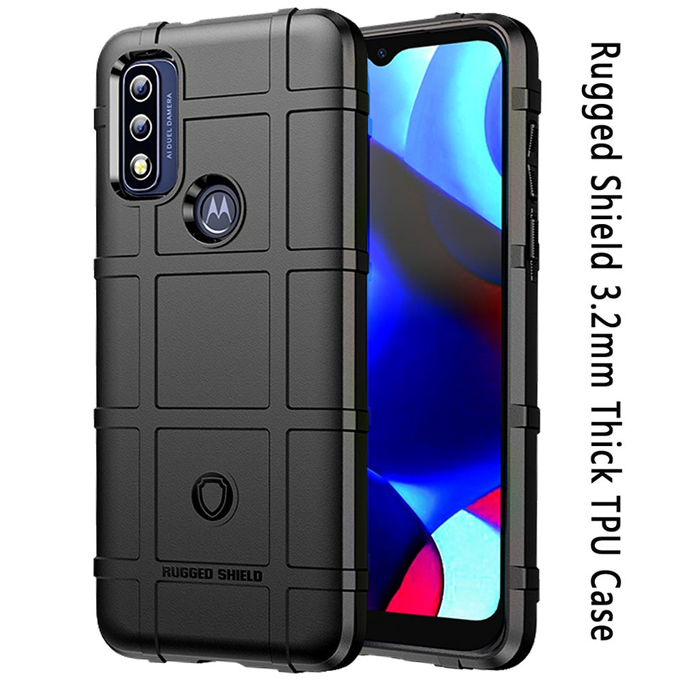 For Google Pixel 7 Pro Rugged Shield Hybrid TPU 3.2mm Thick Rough Armor Tactical Matte Grip Silicone Texture Anti-Drop Black Phone Case Cover