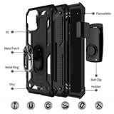 For Google Pixel 7 / Pixel 7 Pro Hybrid Armor with Belt Clip Holster Ring Stand Holder, Military Grade Fit Magnetic Car Mount Shockproof  Phone Case Cover