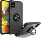 For Motorola Moto G 5G 2022 Ring Stand Holder Kickstand Hybrid Frosted Matte Soft TPU Hard PC Frame Shock-Absorption  Phone Case Cover