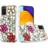 For Samsung Galaxy A03S Bling Crystal 3D Full Diamonds Luxury Sparkle Rhinestone Hybrid Bumper  Phone Case Cover