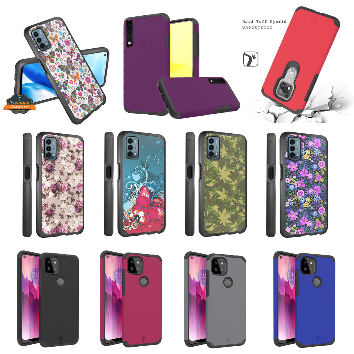 For Cricket Innovate E 5G (E Version 2022) Graphic Design Pattern Hard PC TPU Tough Hybrid Shockproof Frame  Phone Case Cover