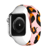 For Apple Watch Series 7/SE/6/5/4/3/2/1 Pattern Soft Silicone Design Wristband Watch Band