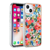 For Apple iPhone 13 Pro (6.1") Stylish Design Floral IMD Hybrid Rubber TPU Hard Shockproof Armor Rugged Slim Fit  Phone Case Cover