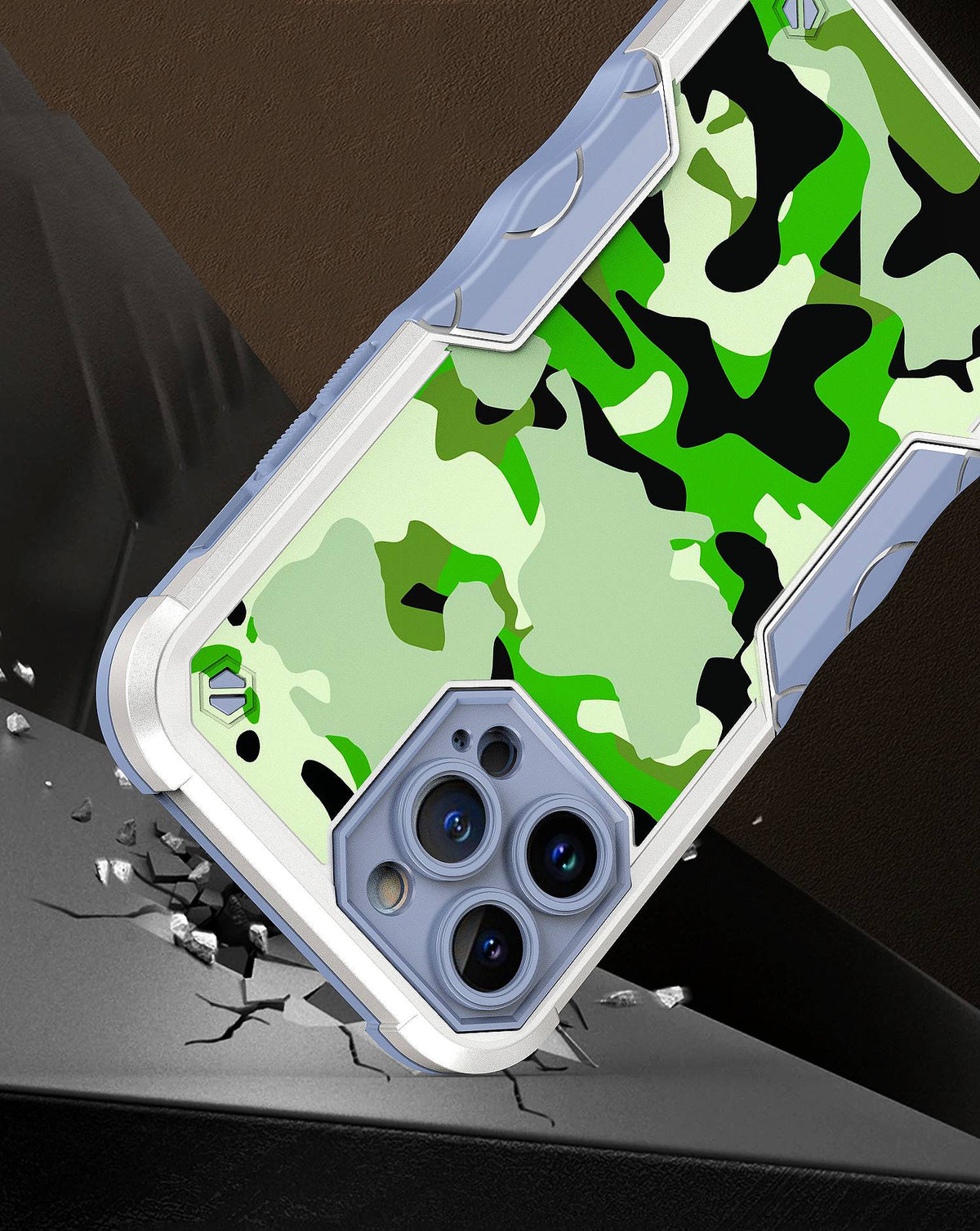 For Apple iPhone 14 Pro Max (6.7") Fashion Design Shockproof Hybrid Stylish Pattern Heavy Duty Rubber Armor  Phone Case Cover