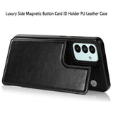 For Samsung Galaxy S22+ Plus PU Leather with [Two Magnetic Clasp] [ Credit Card Slots] Stand Function Durable Back Wallet Flip  Phone Case Cover