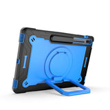 Case for Apple iPad Air 4 / iPad Air 5 / iPad Pro (11 inch) Tough Hybrid Armor 3in1 with 360 Degree Rotating Kickstand & Shoulder Strap Shockproof Black / Blue Tablet Cover