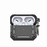 For Apple AirPods 2 & 1 Sturdy Shockproof Protective Hybrid Durable Armor with Wireless Charging, Carabiner Keychain Case Cover