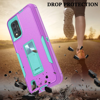 For Apple iPhone 14 (6.1") Military Grade Full-Body Rugged with Kickstand Hybrid Heavy Duty Support Car Mount Holder  Phone Case Cover