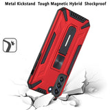 For Samsung Galaxy S21 FE /Fan Edition Hybrid Military Grade Tough Magnetic Rugged with Built-in Hidden Kickstand Shockproof Hard  Phone Case Cover