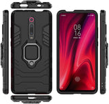 For Samsung Galaxy A03s (2022) Hybrid Heavy Duty Armor Protective Bumper with 360° Degree Ring Holder Kickstand [Military-Grade]  Phone Case Cover