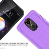 For OnePlus Nord N200 5G Slim Protective Hybrid TPU 2-Piece Bumper Shockproof with Brushed Metal Texture Carbon Fiber Hard  Phone Case Cover
