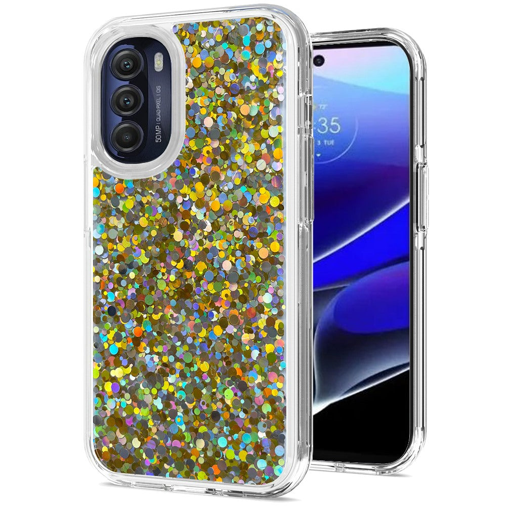For Motorola Moto G Stylus 5G 2022 Colorful Glitter Bling Sparkle Epoxy Glittering Shining Hybrid Hard Shockproof  Phone Case Cover
