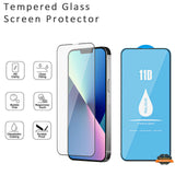 For Apple iPhone 14 Pro (6.1") Tempered Glass Screen Protector 11D Full Glue High Grade Alumina Tempered Glass Curved Screen Clear Screen Protector