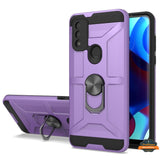 For Motorola Moto G Power 2022 Hybrid Ring Stand [360° Rotatable Ring Holder Magnetic Kickstand] Armor Shockproof Rubber TPU  Phone Case Cover