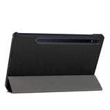 Case for Samsung Galaxy Tab S6 Lite 10.4" Thin Lightweight Trifold Stand Magnetic Closure PU Leather Hard Folio Hybrid Protective Tablet Black Tablet Cover