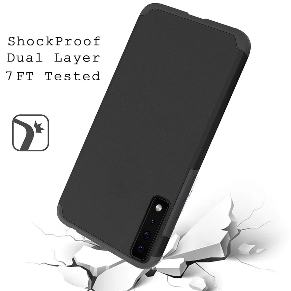 For T-Mobile Revvl 6 Pro 5G /Revvl 6 5G Shock Absorption Slim Tuff 2in1 Hybrid Dual Layer Hard PC and TPU Rubber Armor  Phone Case Cover