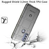 For Motorola Moto G Power 2022 Rugged Shield Hybrid TPU Thick Solid Rough Armor Tactical Matte Grip Silicone Texture Protective Gray Phone Case Cover