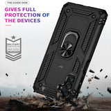 For Samsung Galaxy A13 5G Military Grade Heavy Duty Armor Hybrid with Rotating Metal Ring Kickstand Finger Loop Stand  Phone Case Cover