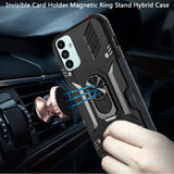 For Samsung Galaxy A53 5G Wallet Case Hybrid Ring Stand with Invisible Credit Card Holder Slim Shockproof Rugged Hard  Phone Case Cover