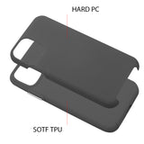 For Apple iPhone 13 /Pro Max Mini Slim Hybrid Impact Anti-Slip Textured Armor Shockproof Dual Layer Soft TPU & Hard PC Rugged Bumper  Phone Case Cover
