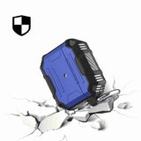 For Apple AirPods 2 & 1 Full-Body Rugged ShockProof Hybrid With Metal Hook Carabiner Heavy Duty Armor Protective Case Cover