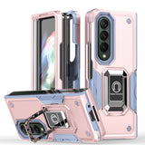 For Samsung Galaxy Z Fold 4 5G Hybrid Cases with Magnetic Ring Holder Kickstand Heavy Duty Rugged Silicone Shockproof  Phone Case Cover