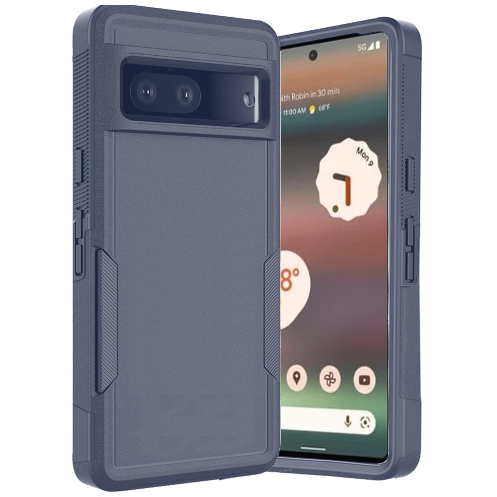 for Google Pixel 7a Case: Dual Layer Protective Heavy Duty Cell Phone Cover  Shockproof Rugged with Screen Protector - Military Protection Bumper Tough