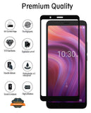 For Motorola Moto G Pure Screen Protector Full Cover Tempered Glass [Edge to Edge Coverage] Full Protection Durable Tempered Glass Clear Black Screen Protector