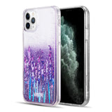 For Apple iPhone 13 /Pro Max Mini Quicksand Waterfall Liquid Glitter Sparkling Pattern Design Floating Bling Hybrid Soft TPU + PC Clear  Phone Case Cover