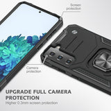 For Samsung Galaxy A71 5G Armor Hybrid with Ring Holder Kickstand Shockproof Heavy-Duty Durable TPU + PC Rugged Dual Layer  Phone Case Cover