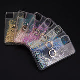 For Motorola Moto G Power 2022 Hybrid Bling Liquid Quicksand Glittering Sparkle TPU Rubber with Ring Stand Holder Kickstand  Phone Case Cover