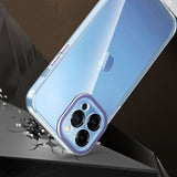 For Samsung Galaxy S22 Ultra/ S22+ / S22 Transparent Clear Hybrid with Matching Metal Buttons and Camera Protection Hard PC + TPU  Phone Case Cover