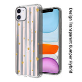 For Apple iPhone 13 (6.1") Fashion Hybrid Design Image Transparent Rubber TPU Protector Thin Shell Back PC Armor  Phone Case Cover
