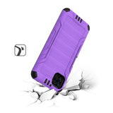 For Samsung Galaxy A22 5G Hybrid Dual Layer Slim Defender Armor Tuff Metallic Brush Texture Finishing Shockproof Hard TPU Rubber  Phone Case Cover