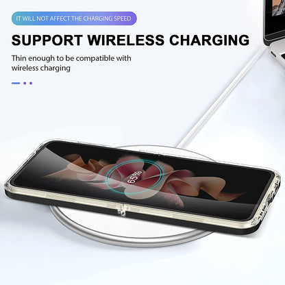 For Samsung Galaxy Z Flip 4 5G Clear Crystal Transparent Shock Absorption Hybrid Slim Hard PC Anti-Scratch Shell Protective  Phone Case Cover