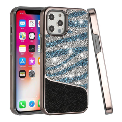 For Apple iPhone 14 (6.1") Bling Animal Design Glitter Hybrid Thick TPU Shiny Protective Rubber Frame  Phone Case Cover