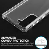 For Samsung Galaxy S23 /Plus /Ultra Air Armor Designed Transparent Hybrid Shock-Absorbing Corners Soft TPU + Hard Frame  Phone Case Cover