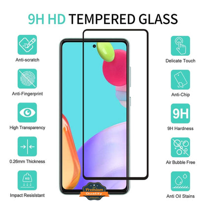 For Samsung Galaxy S23+ Plus Tempered Glass Screen Protector Full Cover Anti-Scratch Edge to Edge Black Rim Coverage 2.5D Clear Black Screen Protector