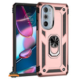 For Motorola Edge+ 2022 /Edge Plus Shockproof Hybrid Dual Layer with Ring Stand Metal Kickstand Heavy Duty Armor Shell  Phone Case Cover