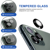 For Apple iPhone 13 /12/ 11/Pro Max Mini Camera Lens Protector Tempered Glass Rear Back Circle Camera Protective Lens Shield Anti-Glare, Case Friendly  Screen Protector