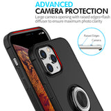 For Apple iPhone 13 /Pro Max Mini Hybrid Case with Invisible Ring Kickstand, Protective Soft TPU & Hard PC Shock -Absorbing Bumper  Phone Case Cover