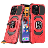 For Apple iPhone 14 Plus (6.7") Armor Hybrid Stand Ring TPU Rugged Protective [Military-Grade] Magnetic Car Ring Holder  Phone Case Cover