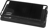 For Motorola Moto G 5G UW, Moto One Lite Brushed Texture Slim Hybrid Shockproof Dual Layer Hard TPU Silicone Armor Rugged Black Phone Case Cover