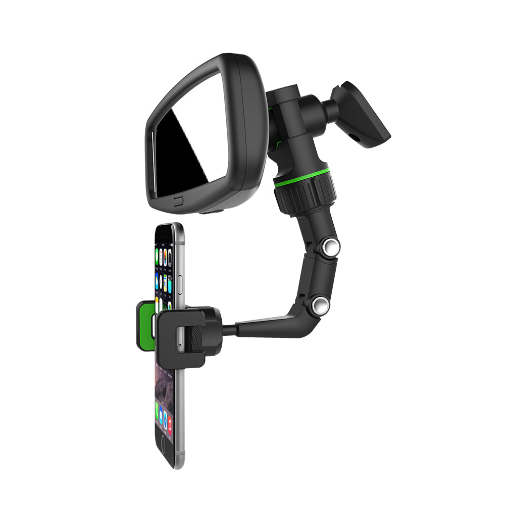 For Universal Phone Holder Mount 360° Rotatable Adjustable Smartphone Cradle Multi-Use for Rear View Mirror /Vehicle Back Seat /Desk /Kitchen Black Phone Case Cover