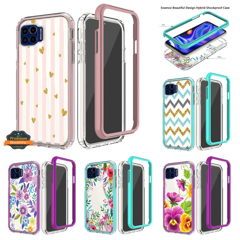 For Apple iPhone 14 (6.1") Beautiful Design 3 in 1 Hybrid Triple Layer Armor Hard PC Plastic Rubber TPU Frame  Phone Case Cover