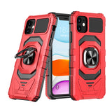 For Apple iPhone 13 Pro Max (6.7") Hybrid 2in1 Dual Layer with Rotate Magnetic Ring Stand Holder Kickstand, Rugged  Phone Case Cover