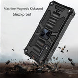 For Apple iPhone 12 Mini (5.4") Heavy Duty Stand Hybrid [Military Grade] Rugged with Built-in Kickstand Fit Magnetic Car Mount  Phone Case Cover